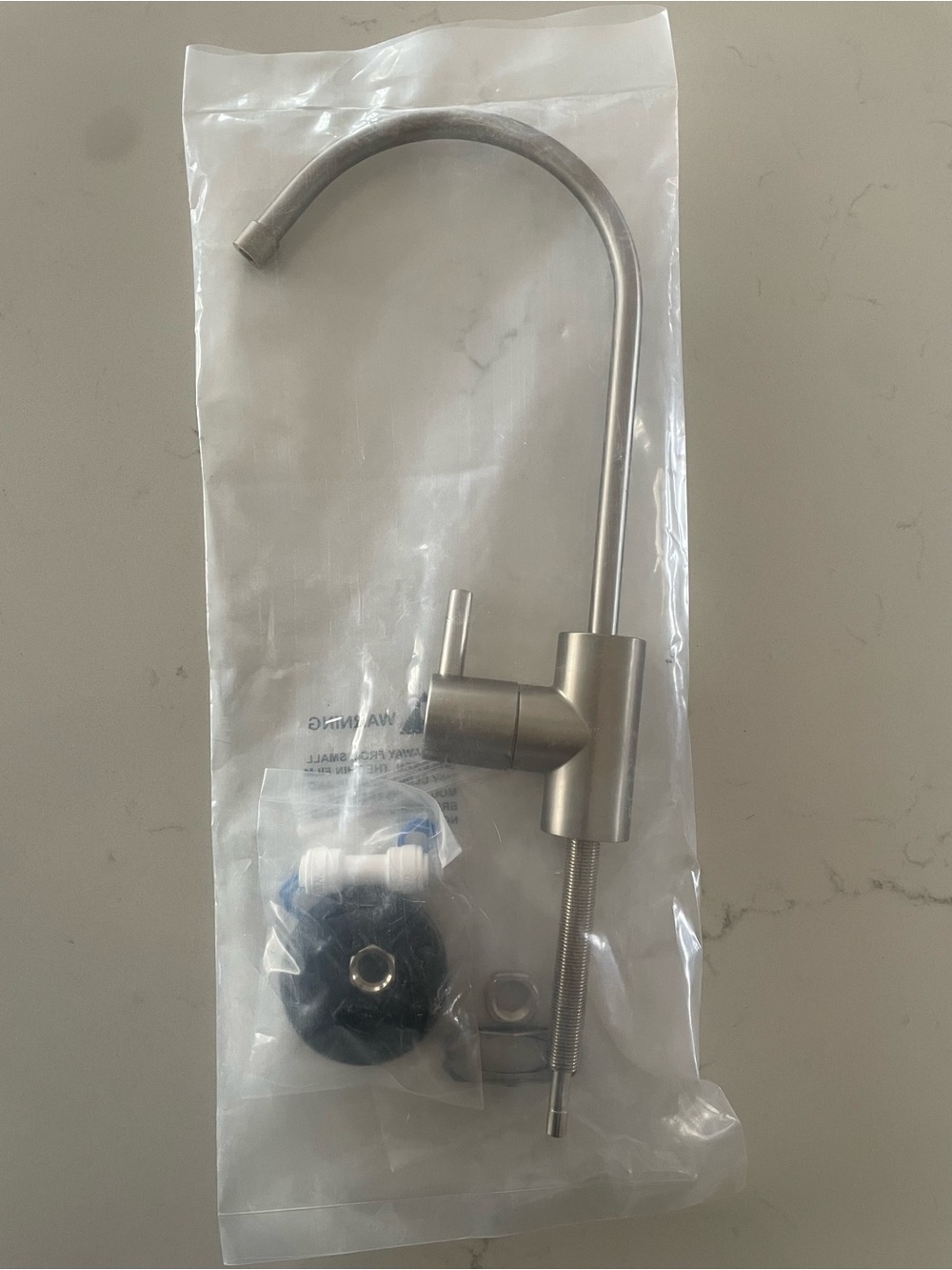 Stainless Steel Single-Handle Faucet Spout for RO system- Matte brushed nickel